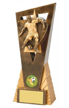 Antique Gold Male Footballer Edge Trophy Ant Gold 21cm