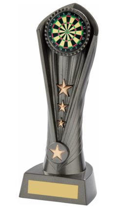 Gun Metal Silver "Cobra" Dartboard Award Ant Silver 19cm