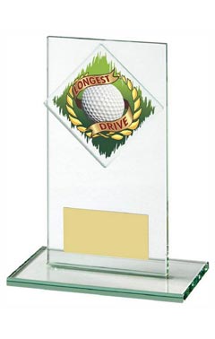 Jade Glass Longest Drive Golf Award Jade 14cm
