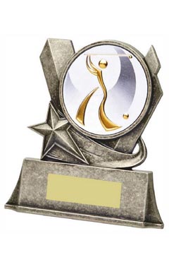 Metal Victory Stand with Golf Insert Ant Silver 10cm