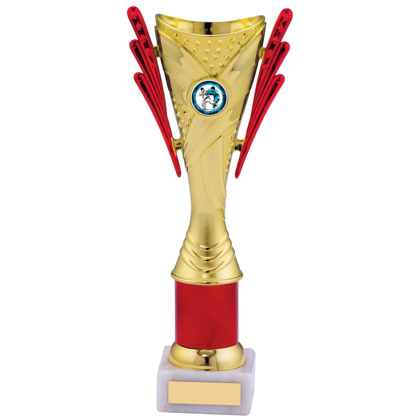 10" SILVER BLUE TROPHY 25.5cm