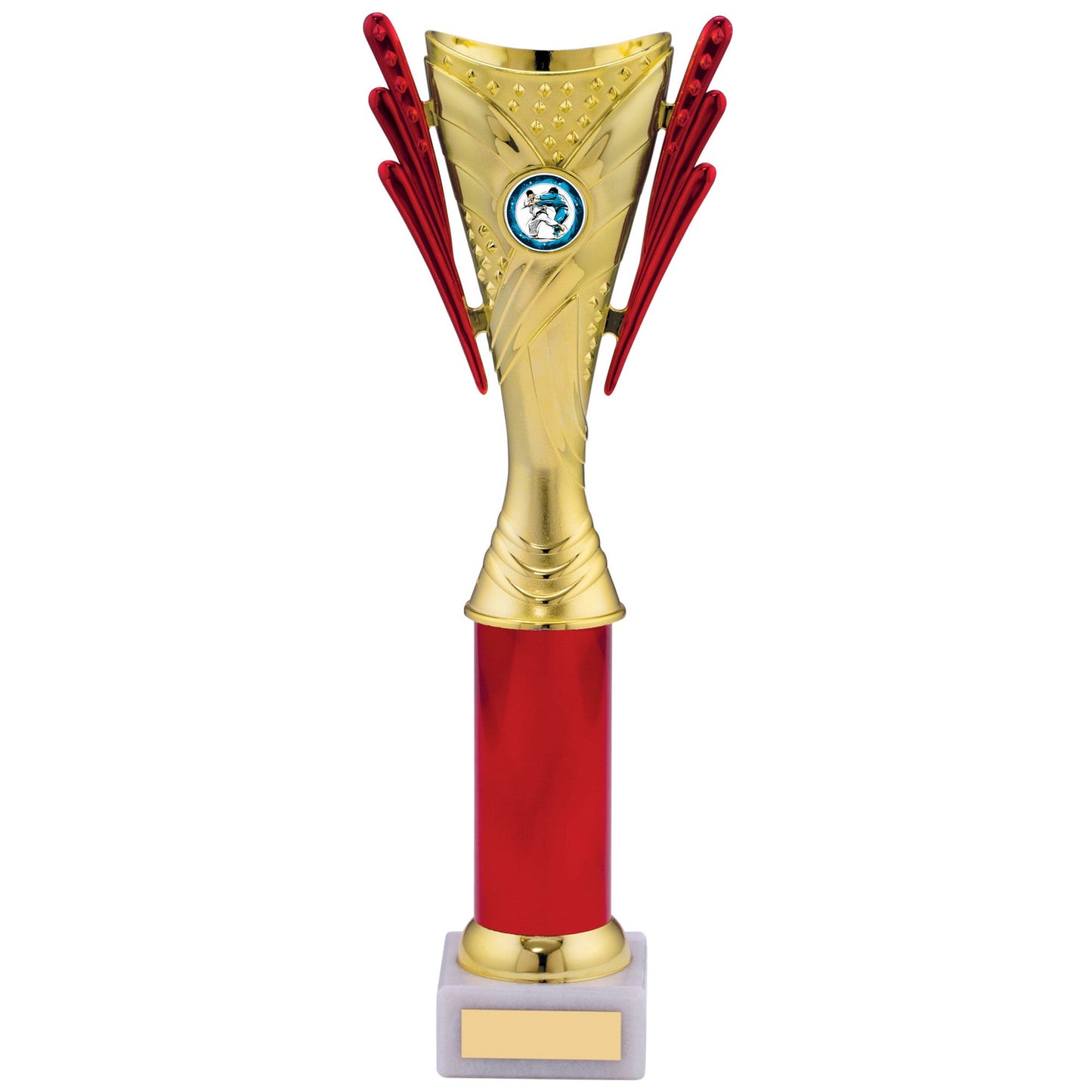 12" SILVER BLUE TROPHY 30.5cm