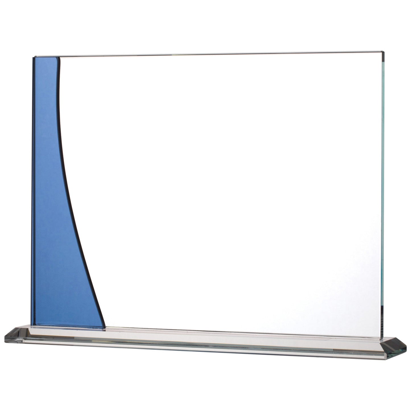 7.5" BLUE CLEAR GLASS AWARD 19cm