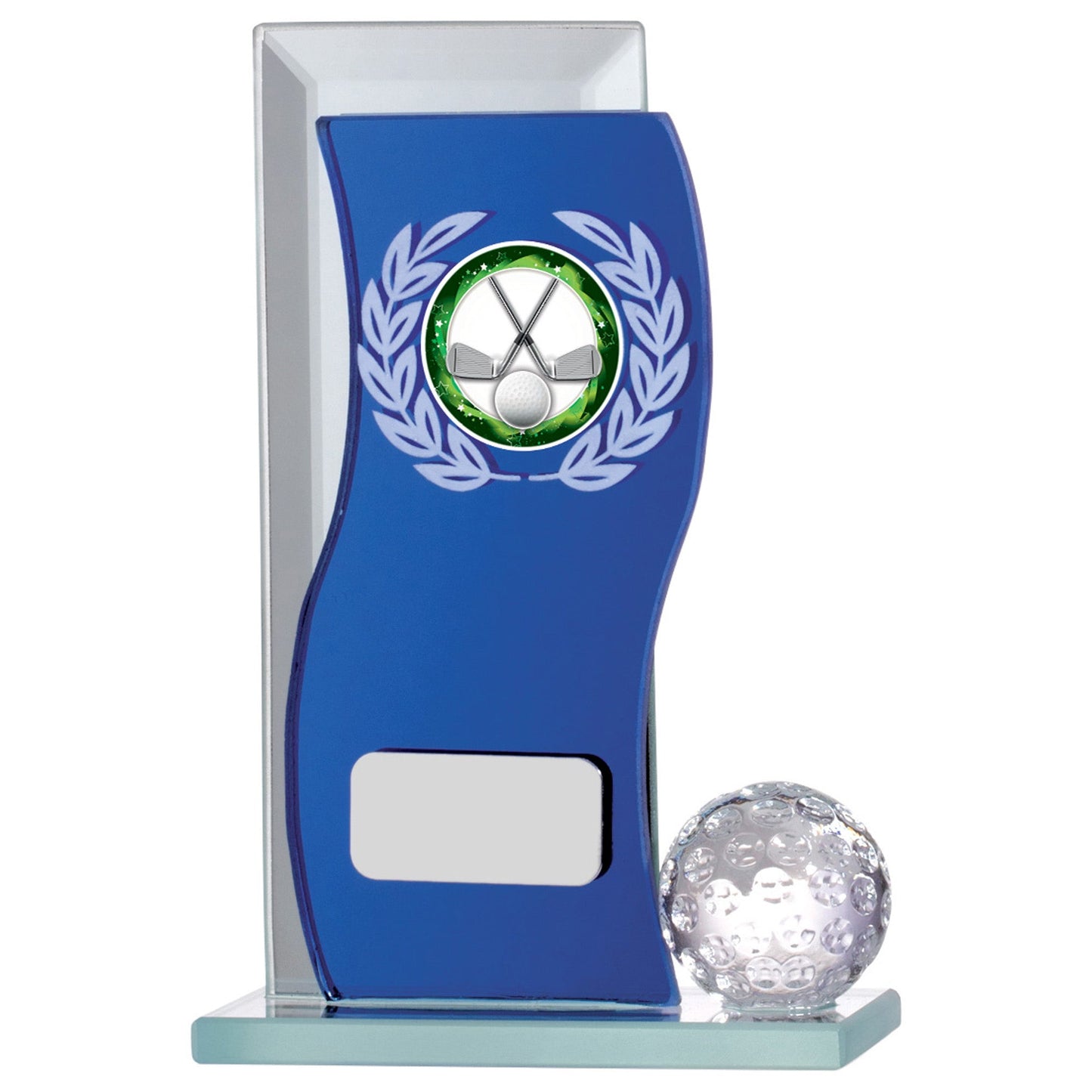 5" BLUE MIRROR GLASS 12.5cm