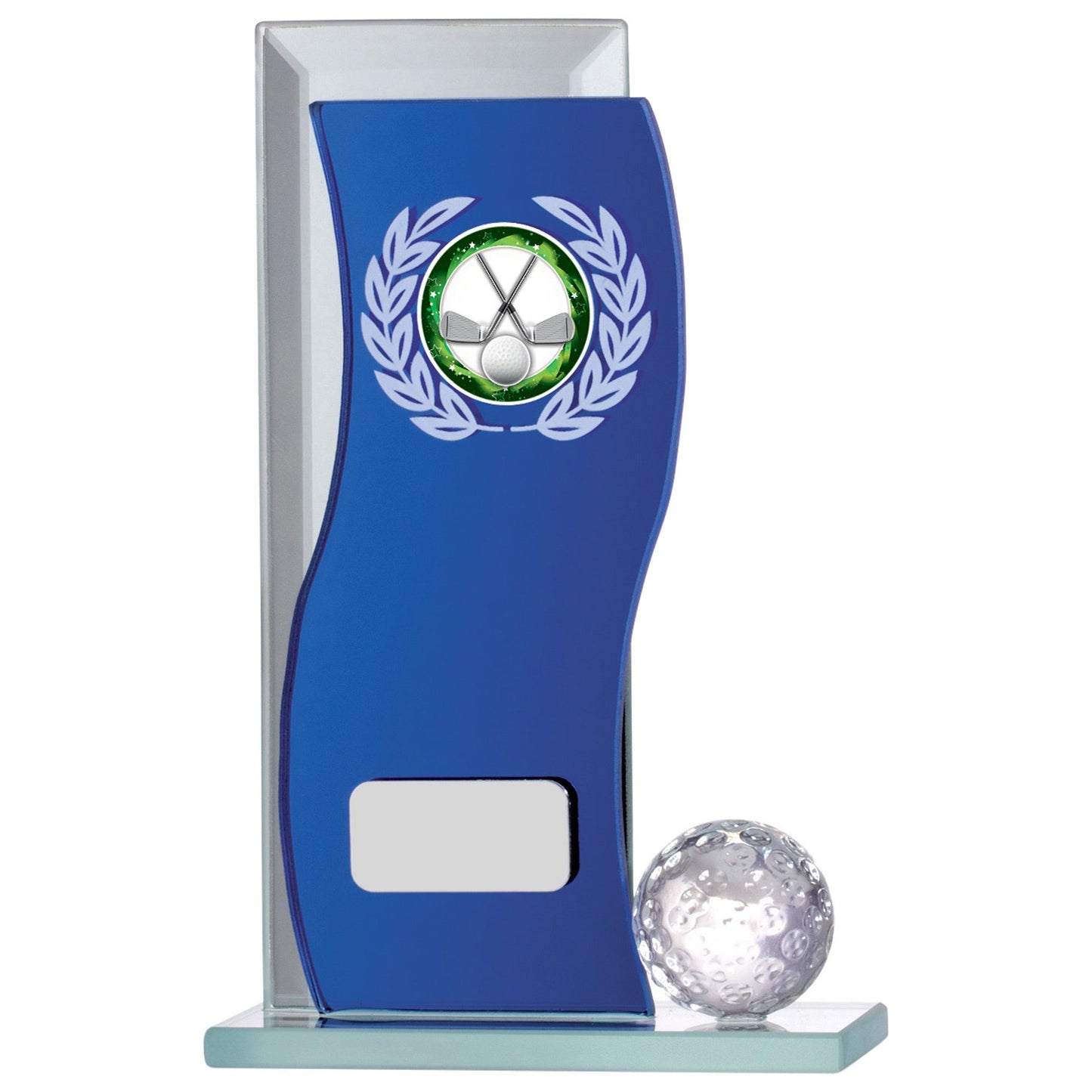 5.75" BLUE MIRROR GLASS 14.5cm