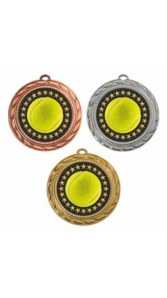 70mm Medal - Tennis Bronze 7cm