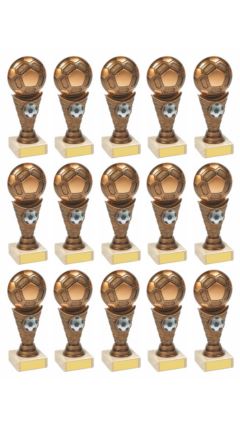 Antique Gold Football Tower - 15 Awards Ant Gold 17cm