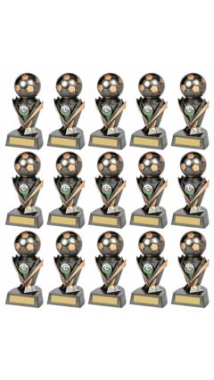 Gunmetal Football "Avatar" - 15 Awards Ant Silver 18cm