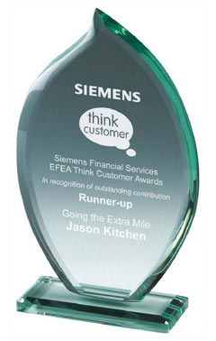 Premium Jade Glass Flame Stand (In Presentation Case) Jade 23cm