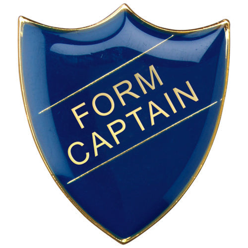 School Shield Badge (Form Captain) Blue - 1.25In