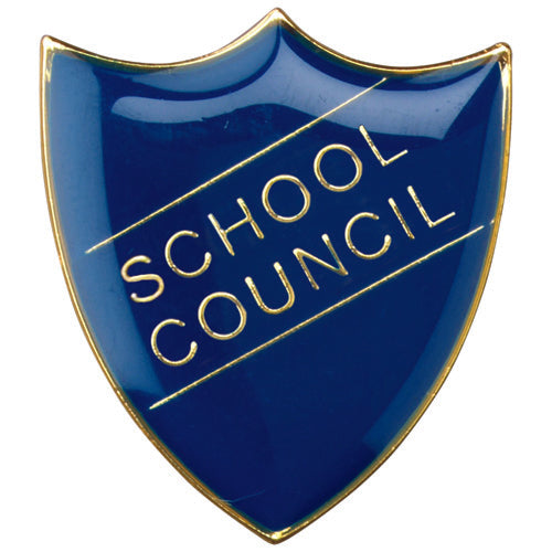 School Shield Badge (School Council) Blue - 1.25In