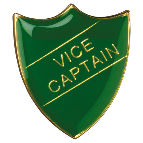 School Shield Badge (Vice Captain) Green - 1.25In
