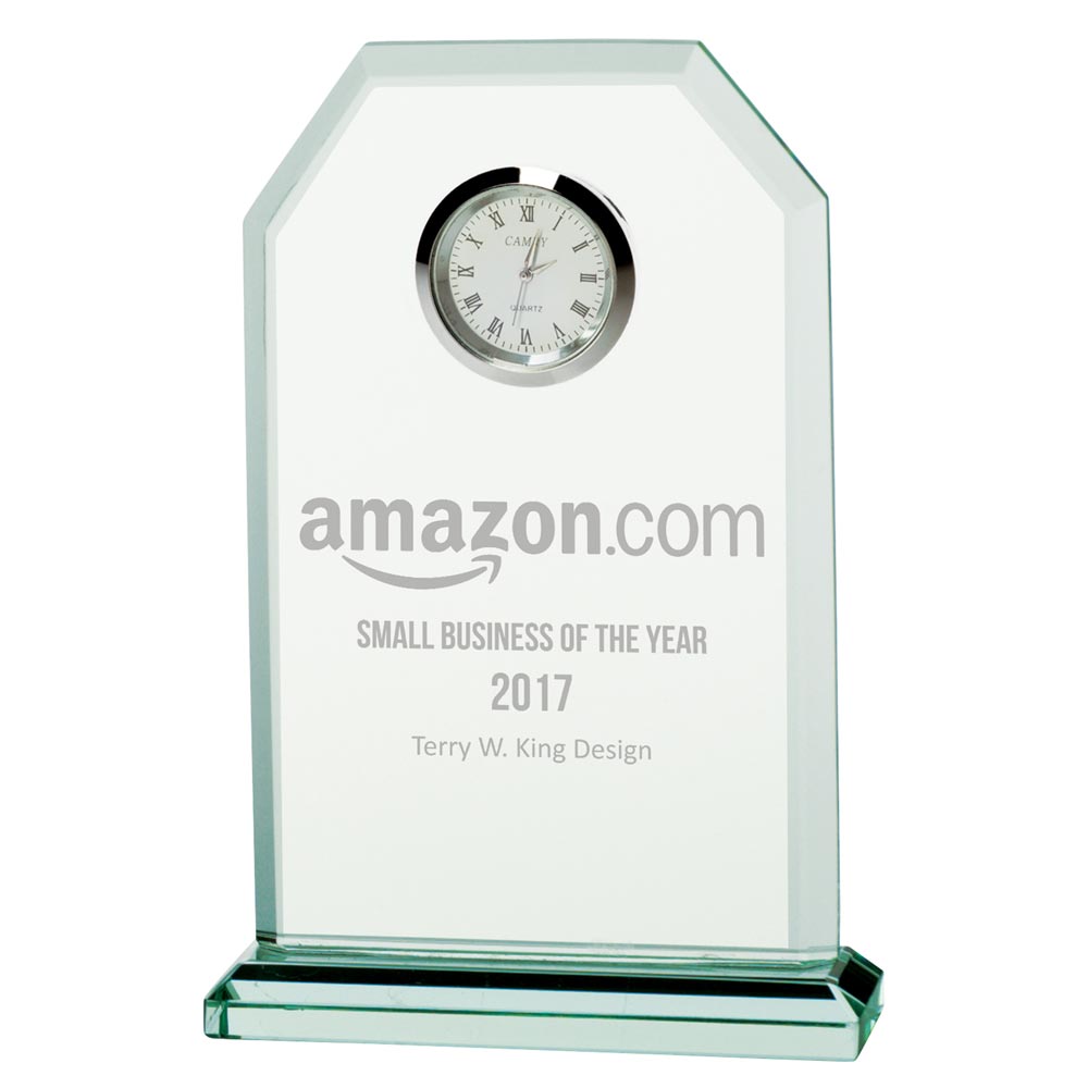 Jade Vitoria Glass Clock 160mm