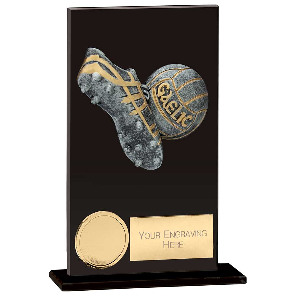 Euphoria Hero GAA Boot Ball Glass Award Jet Black 140mm