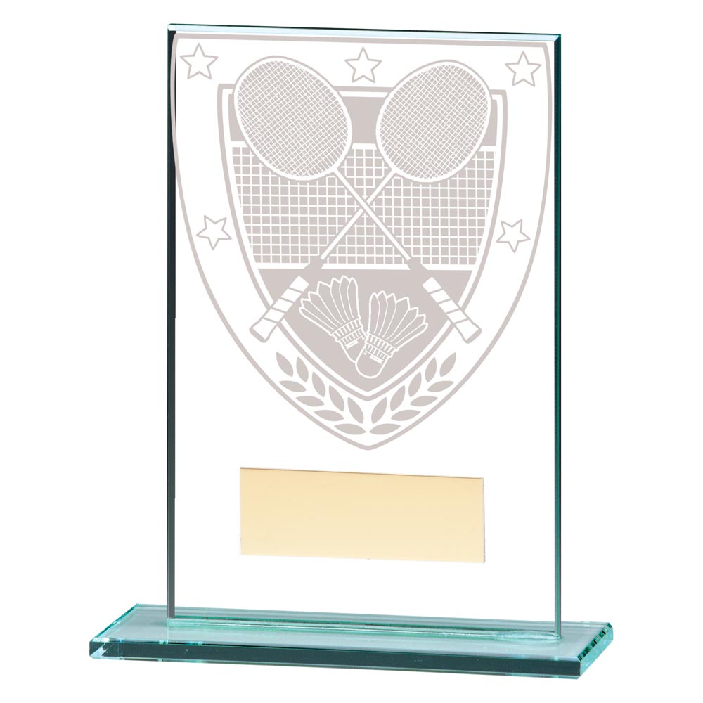 Millennium Badminton Jade Glass Award 125mm
