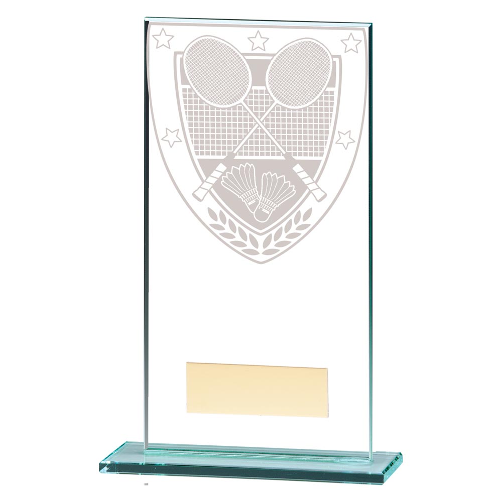 Millennium Badminton Jade Glass Award 160mm