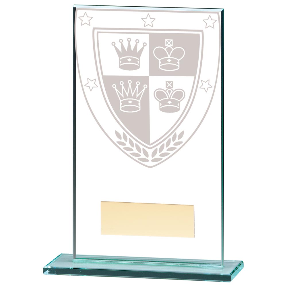 Millennium Chess Jade Glass Award 140mm