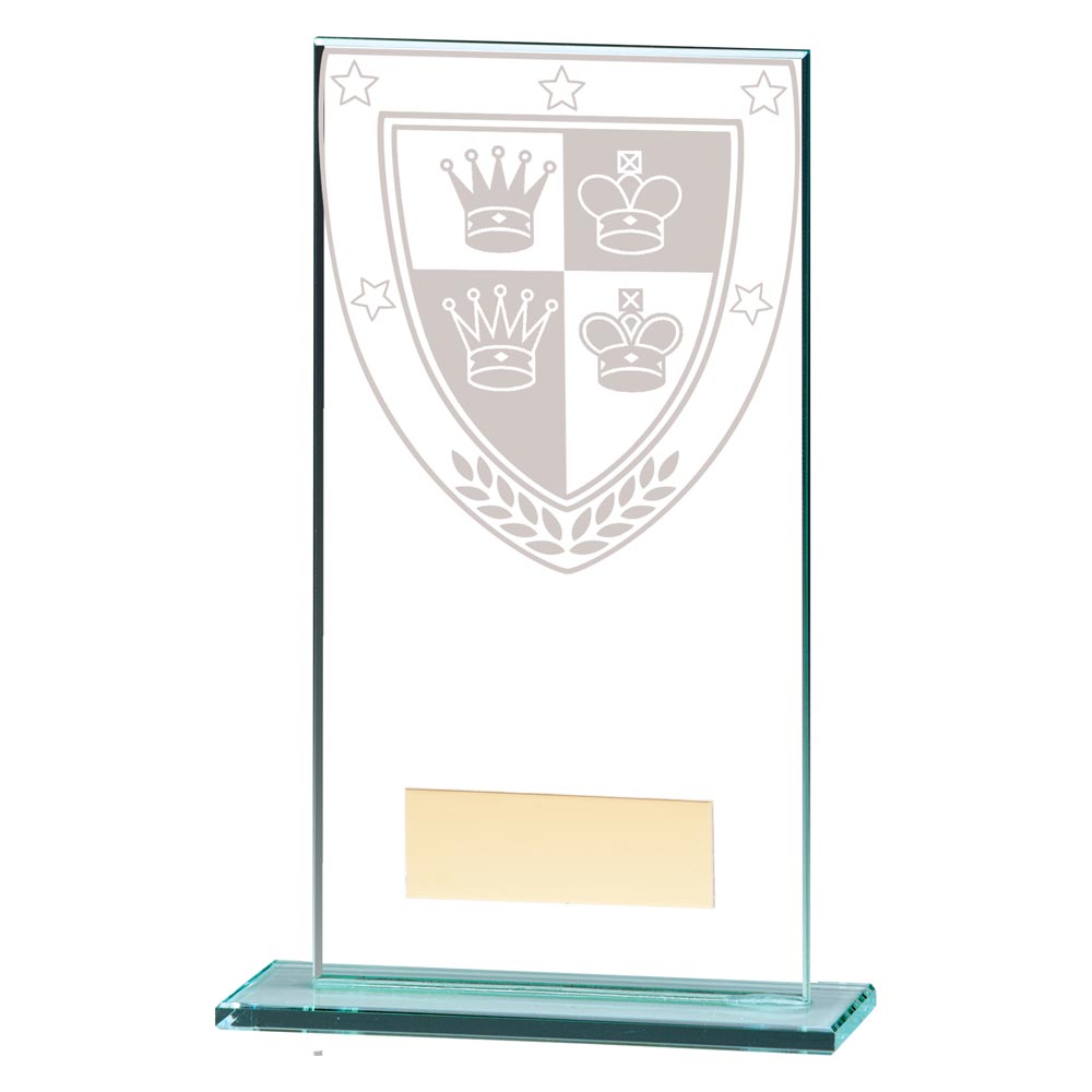Millennium Chess Jade Glass Award 160mm