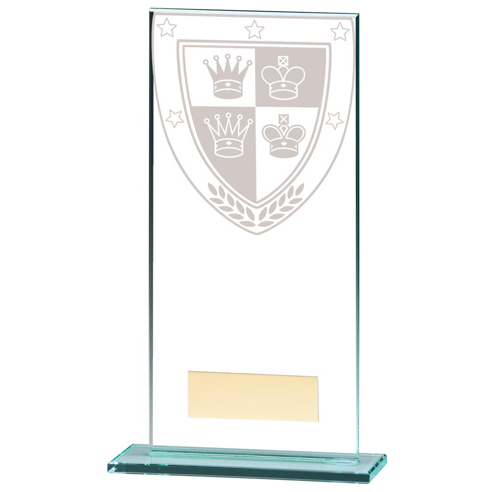 Millennium Chess Jade Glass Award 180mm