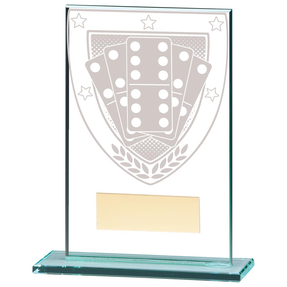 Millennium Dominoes Jade Glass Award 125mm