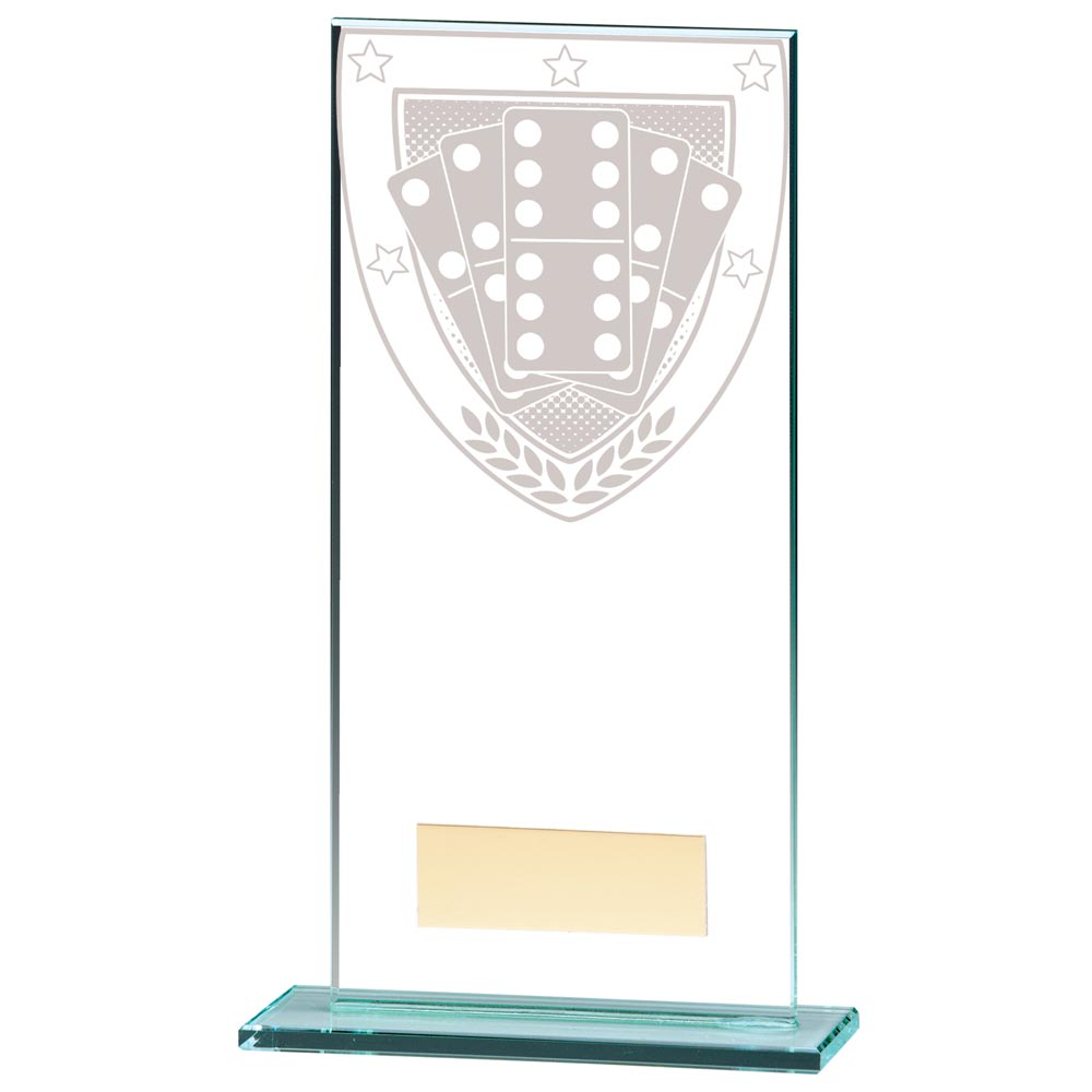 Millennium Dominoes Jade Glass Award 180mm