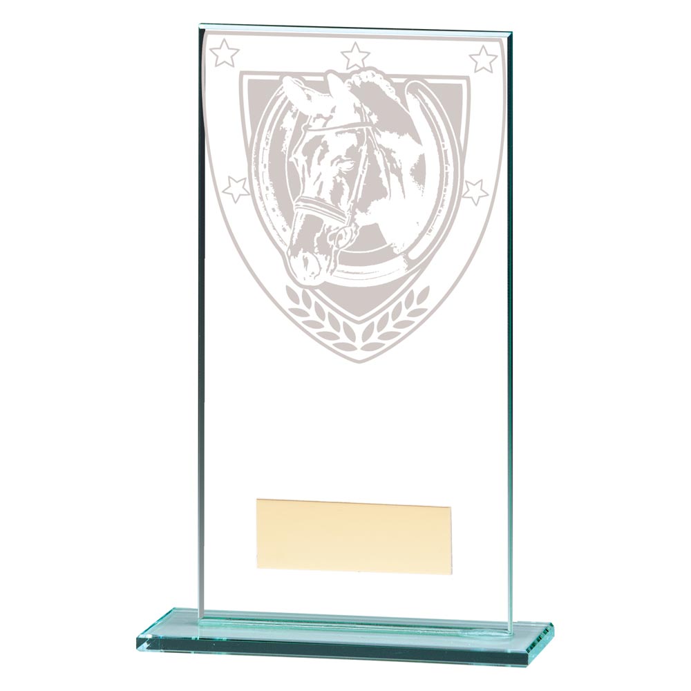 Millennium Equestrian Jade Glass Award 160mm
