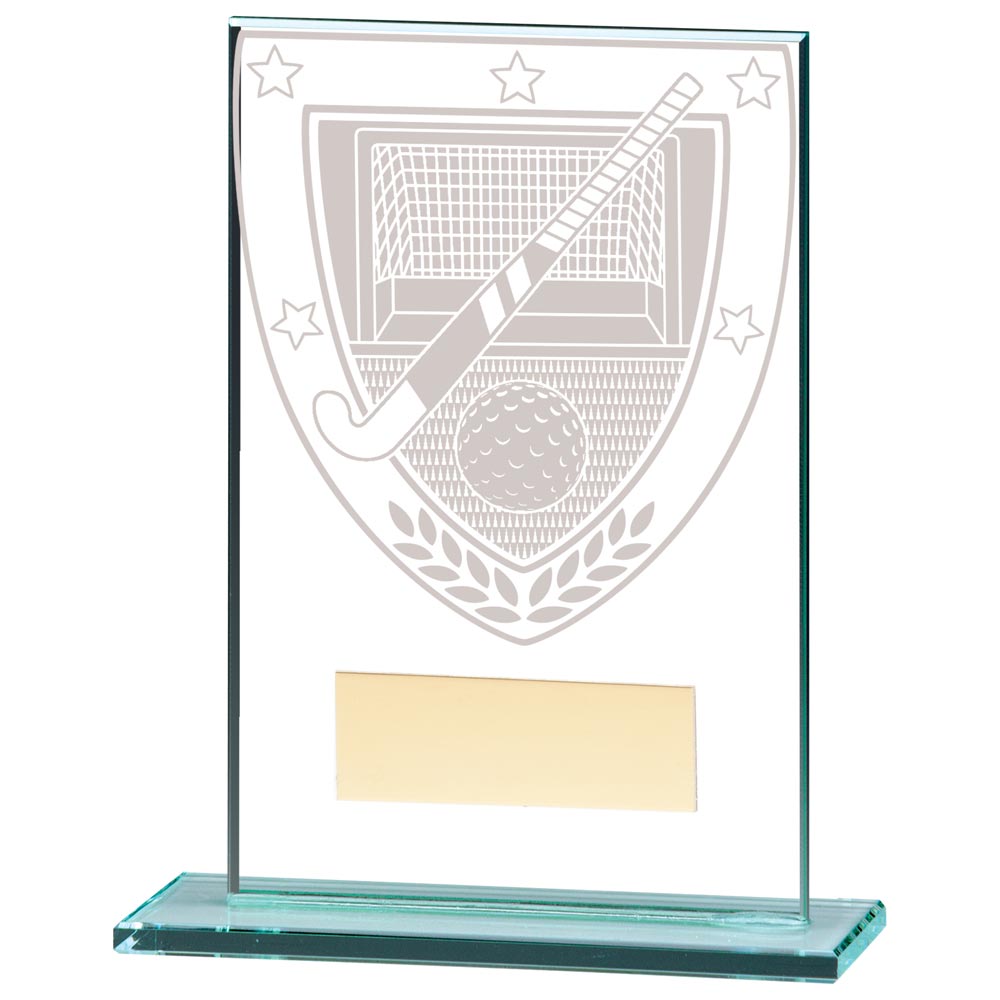 Millennium Hockey Jade Glass Award 125mm
