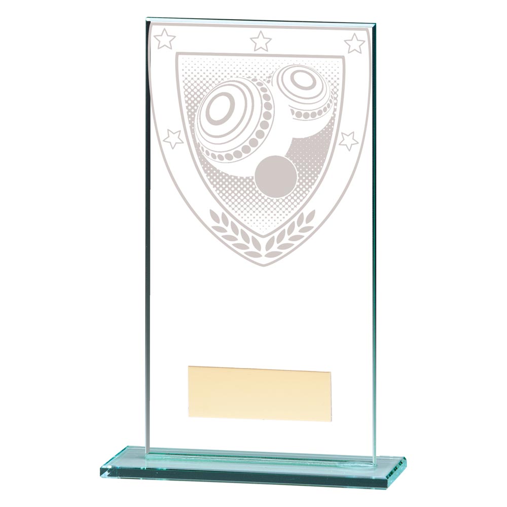 Millennium Lawn Bowls Jade Glass Award 160mm