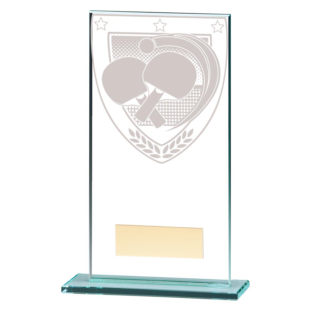 Millennium Table Tennis Jade Glass Award 160mm