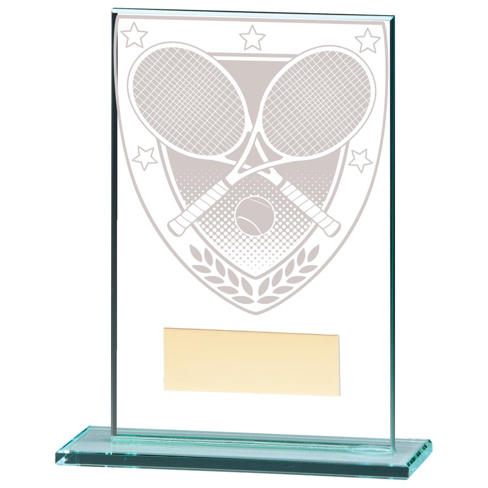 Millennium Tennis Jade Glass Award 125mm