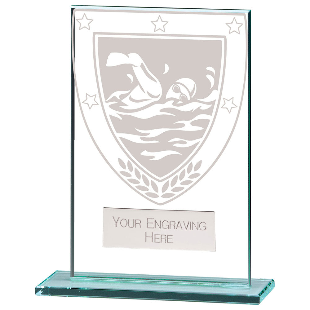 Millennium Swimming Jade Glass Award 125mm