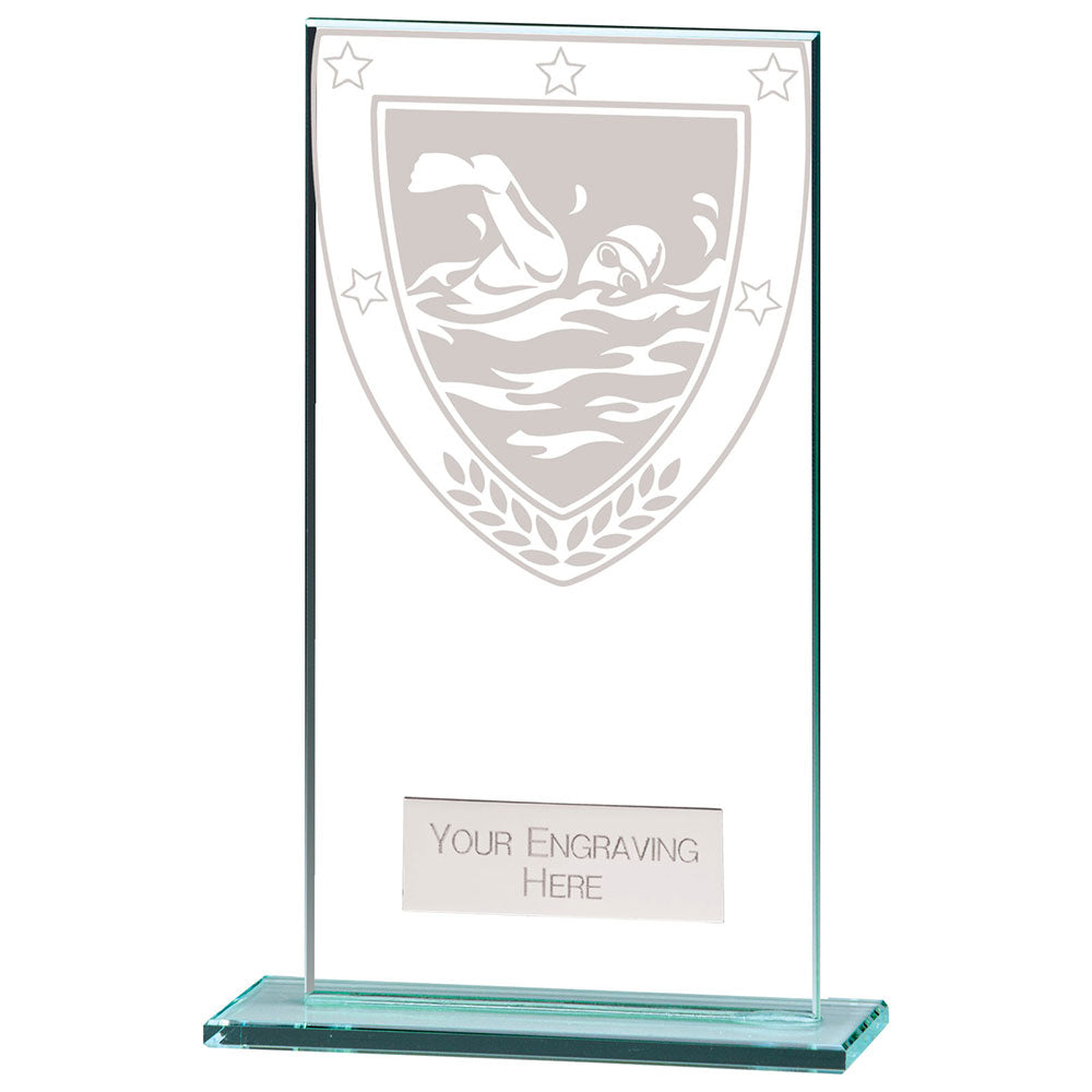 Millennium Swimming Jade Glass Award 160mm