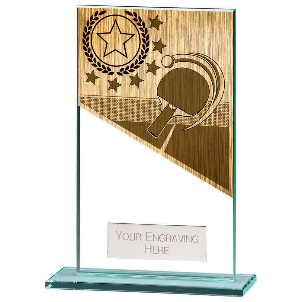 Mustang Table Tennis Jade Glass Award 140mm