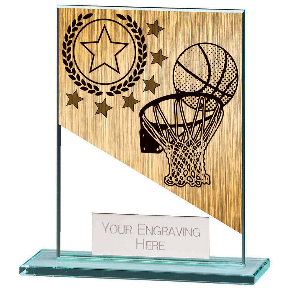 Mustang Basketball Jade Glass Award 110mm