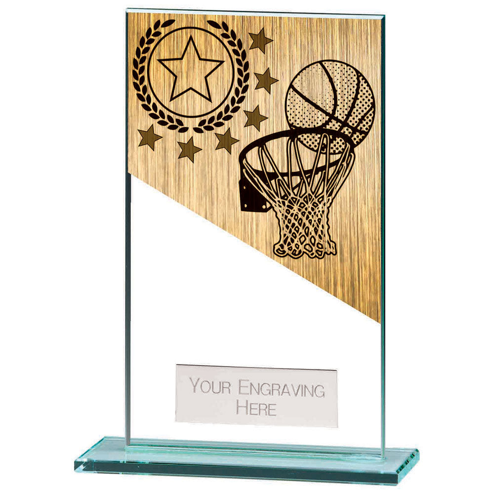 Mustang Basketball Jade Glass Award 140mm