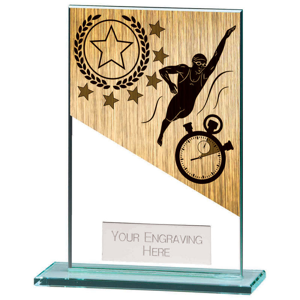 Mustang Swimming Jade Glass Award 125mm