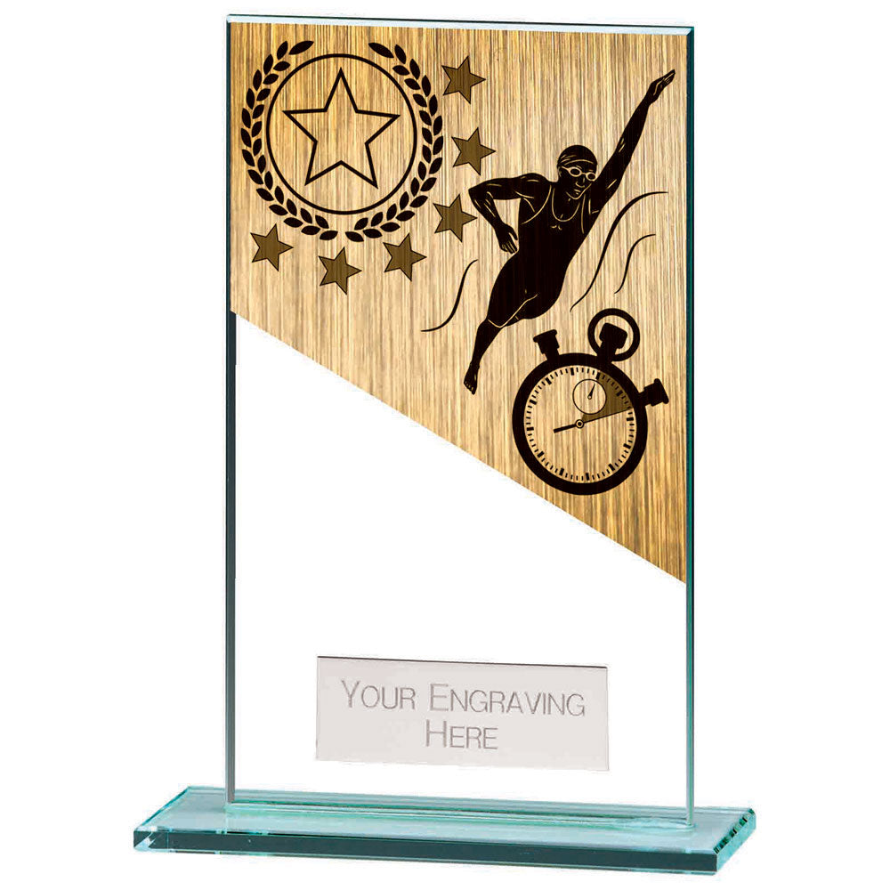 Mustang Swimming Jade Glass Award 140mm