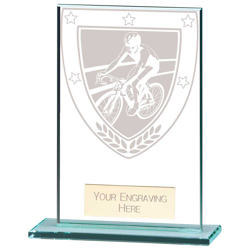 Millennium Cycling Jade Glass Award 125mm