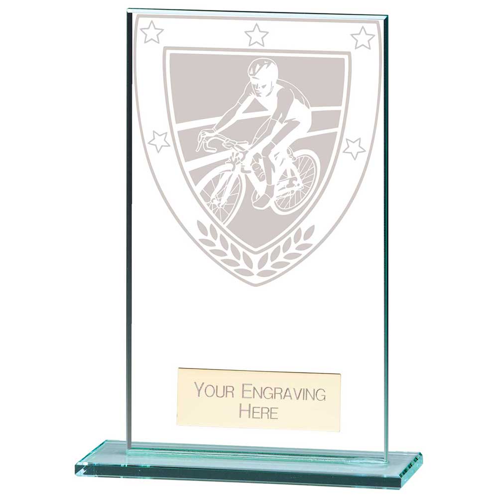 Millennium Cycling Jade Glass Award 140mm
