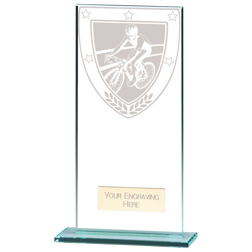 Millennium Cycling Jade Glass Award 180mm