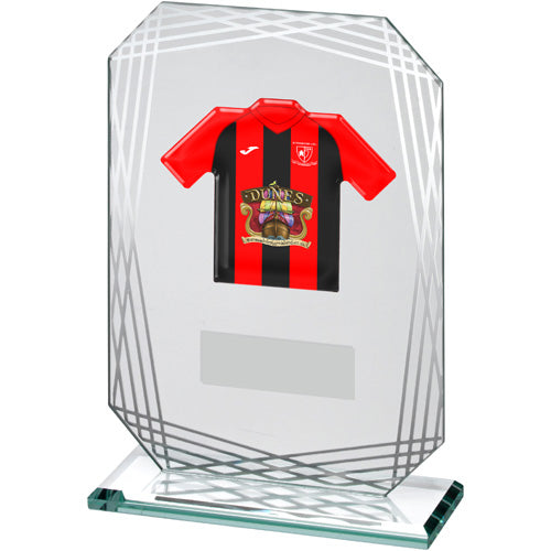 Jade/Silver Glass Plaque - 7.5In (Requires Shirt C)
