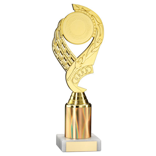 Gold 'Olympic' Holder Assembled On Marble (2" Cen/3" Tube) - 10In