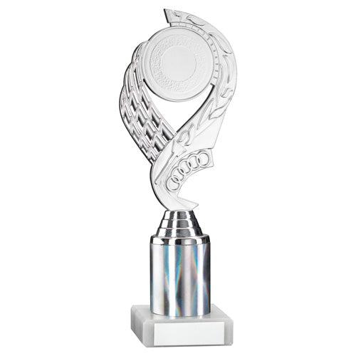 Silver 'Olympic' Holder Assembled On Marble (2" Cen/2" Tube) - 9In
