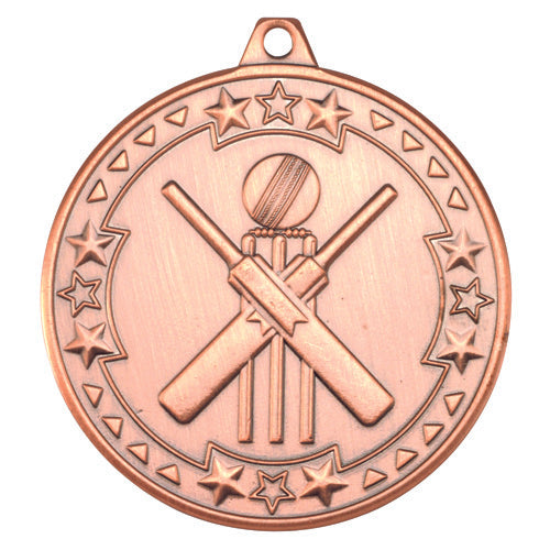 Cricket Tri Star Medal Bronze - 2In