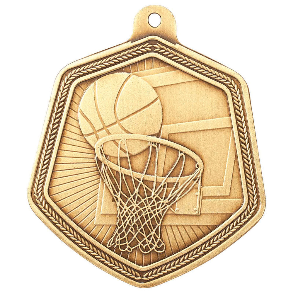 Falcon Basketball Medal Gold 65mm