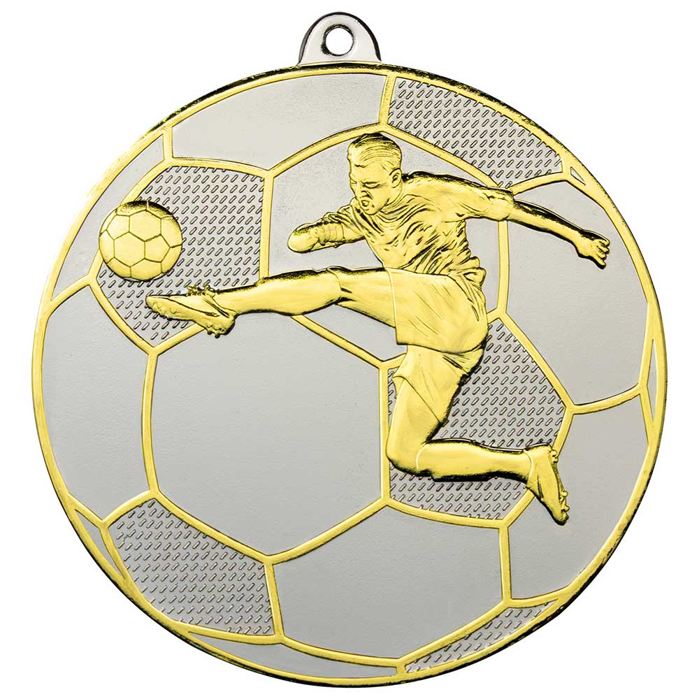 Premiership Football Medal Gold & Silver 70mm