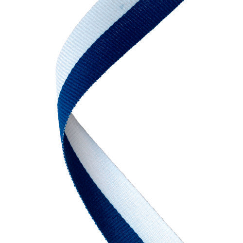 Medal Ribbon Royal Blue/White - 30 X 0.875In