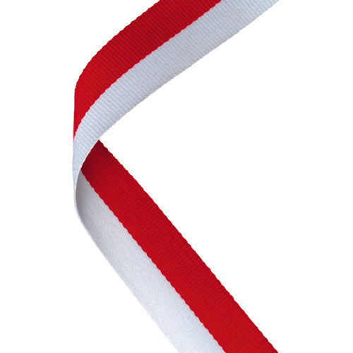 Medal Ribbon Red/White - 30 X 0.875In