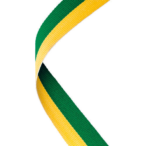 Medal Ribbon Green/Yellow - 30 X 0.875In