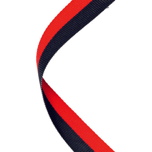 Medal Ribbon Black/Red - 30 X 0.875In